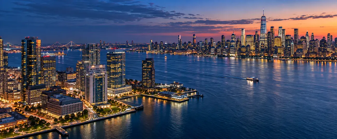 Vista de Nueva York desde Nueva Jersey, al otro lado del río Hudson